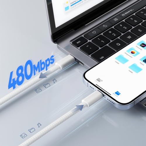 USB C auf USB C Kabel 2 Stück 1M+2M für IPhone15 16 17 Ladekabel TYPE C – Ansicht 5