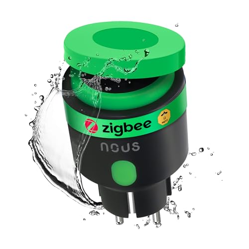 NOUS Zigbee Steckdose, Intelligente Außensteckdose IP44, Intelligente...