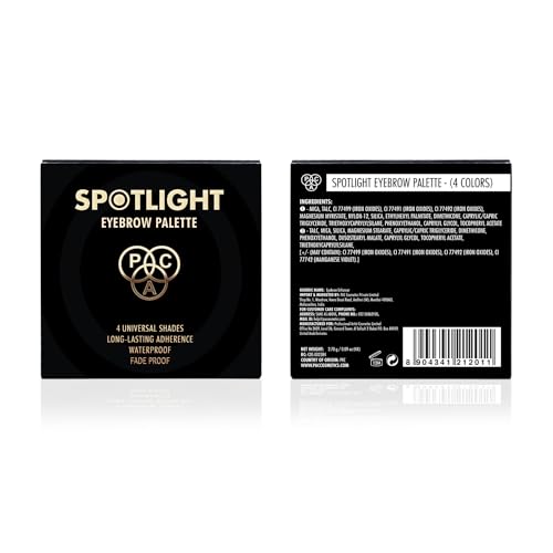 Image of PAC Spotlight Eyebrow Palette X4 | Longlasting Micro Fine Powder Formula | Pigmented Natural Shades