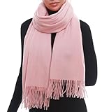 echarpe rose Écharpe femme douce en style pashmina: Confectionnée en mélange 70 % polyester 30 % viscose cette écharpe femme est douce et agréable sur la peau offrant une sensation chaude et froide idéale pour l'hiver.
