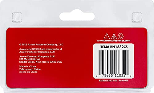 Arrow Bn1832Cs 18-Gauge Steel Brad Nails For Molding, Cabinets, Framing, Trim, And Finishing, Safe To Use With Electric Or Battery Powered Nailers, Steel, 2 Inch, 1000 Pack #TOP6