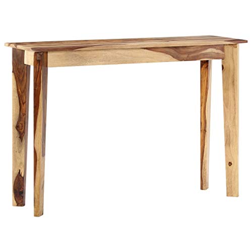 vidaXL Madera Maciza de Sheesham Mesa Consola Mesita de Pasillo Mesilla Recibidor Entradita Palisandro Palo de Rosa con Acabado Natural