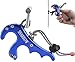 AMEYXGS Archery Release Aids Bow Release 4 Finger Thumb Bow Release Grip Aluminium Alloy Caliper Trigger for Compound Bow (Blue)