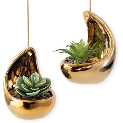 AERLO Ceramic Hanging Planter Set Cover