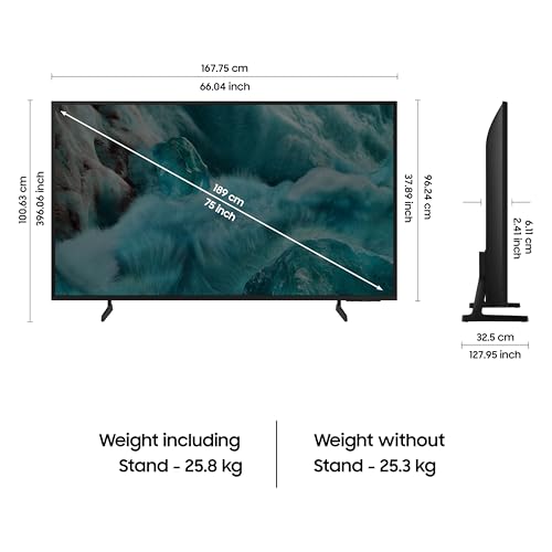 Image of Samsung 189 cm (75 inches) 4K Ultra HD QLED Smart TV QA75Q7FAAUXXL (Black)