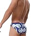 UXH Swimwear Men Sexy Swim Briefs Fashion Low Watist Swimsuits Swim Briefs Bikini Board Surf Shorts Trunk (US, Alpha, Medium, Regular, Regular, DarkBlue)