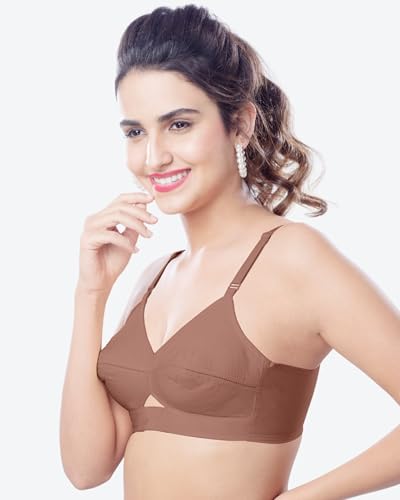 Image of Brida Kavya Xtrasoft Cotton Round Stitch Minimizer Bra - Full Coverage, Plus Size