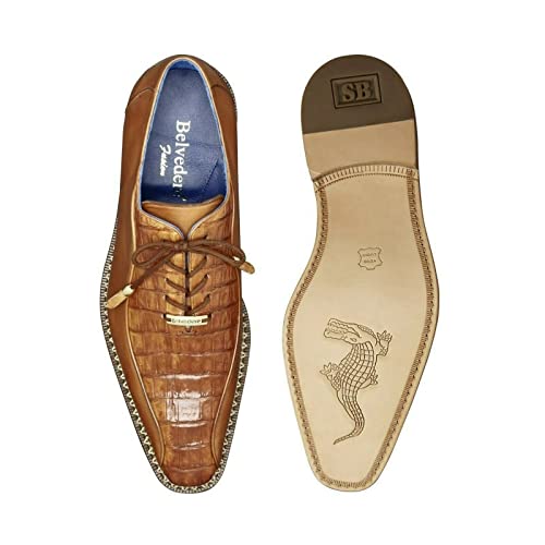 Gabriele Caiman Dress Shoe Antique Brandy Crocodiles B04 US Shoe Size (Men's) — 104