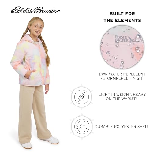 Eddie Bauer Girls' Deer Harbor Reversible Faux Fur Lined Insulated Puffer Jacket4