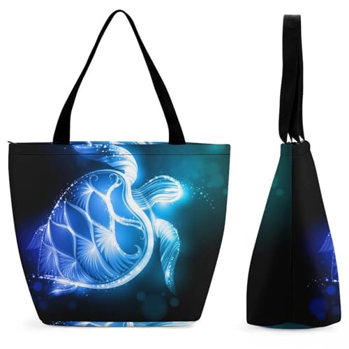 Sac de shopping pour voyage Tortue Bleue le cabas épaule des escapades