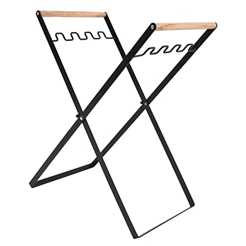 AUNMAS Müllsackständer, Müllsackhalter, modernes zusammenklappbares Design für Garten, Terrasse, Hof Schwarz - Image 7