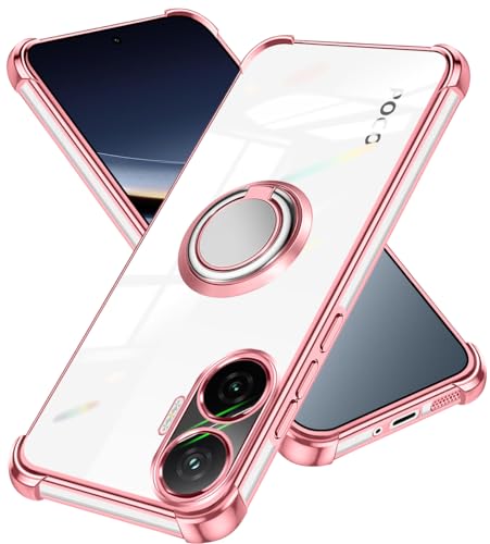 nahailun �P�[�X Xiaomi POCO F7 �N���A �p�� �����O�t�� �V���I�~ poco f7 �X�}�z�P�[�X �����Y�ی�X�}�z �����h�~ ���ϖh�~ ����~�� ���菝�h�~ 360°��] �X�^���h�@�\ �ԍڃz���_�[�Ή� �S�ʕی� ���^ �߂������H�Z