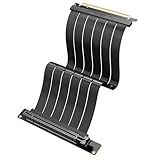 Antec PCI-E 4.0 Riser Cable RTX4090 RX6950XT Tested PCIe 4.0 x16 High Speed Flexible Extender Card Extension Port 90 Degree Adapter Black 200mm Compatible with RTX4090, RTX4070ti, RTX3090ti, RTX3090