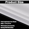NBEADS 137cm Wide Translucent Fabric, 0.1mm Thick Clear TPU Fabric Waterproof Clothing Frosted Waterproof Material for Raincoat DIY Perspective Clothing Sewing Craft Decoration #1