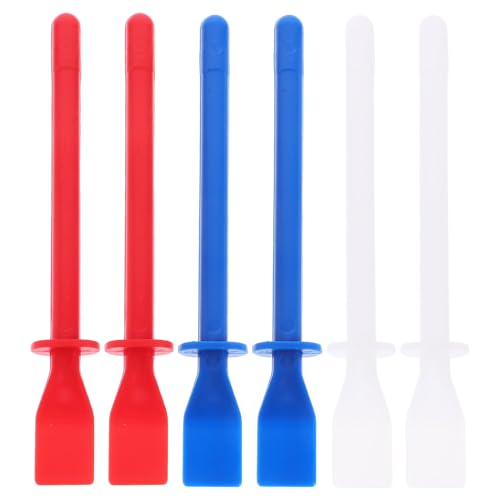 DOITOOL Lot De 6 Épandeurs De Colle Et Spatules Pour Bricolage Maroquinerie Outil De Peinture À Colle Avec Poignée Longue Confortable Pour Artisanat Et...