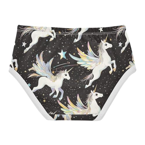 Winged Unicorns Girls' Underwear Cotton Girls Briefs Soft Toddler Underwear 2T2