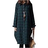 [エムエルーセ] 長袖 ワンピース チェック柄 秋冬 シャツワンピ ゆったり 着痩せ 体型カバー きれいめ わんぴーす エレガント カジュアル ふんわり 部屋着 へやぎ ルーム ルームウェア ルームウエア 部屋 着 xl プルオーバー 生地 おおきいサイズ カワイイ 秋 冬 膝丈 通勤 通学 オフィス デート服 女子会 妊婦 在宅 可愛い かわいい 韓国風 ワンピ グリーン MRD07-GRXL2