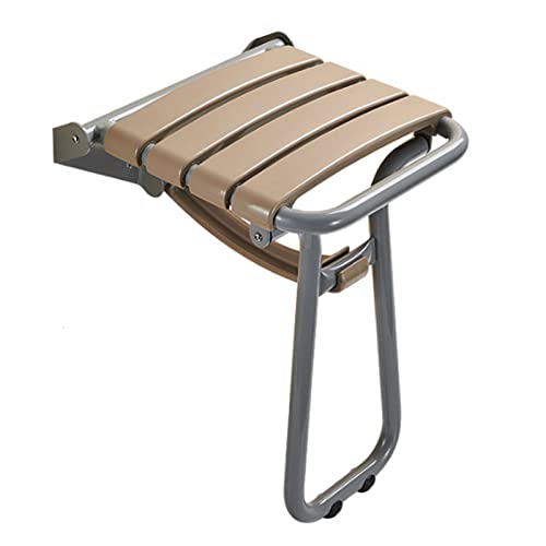Asiento de ducha plegable montado en la pared, taburete de ducha plegable para duchas pequeñas, ideal para adultos, ancianos, embarazadas, discapacitados y uso en sauna