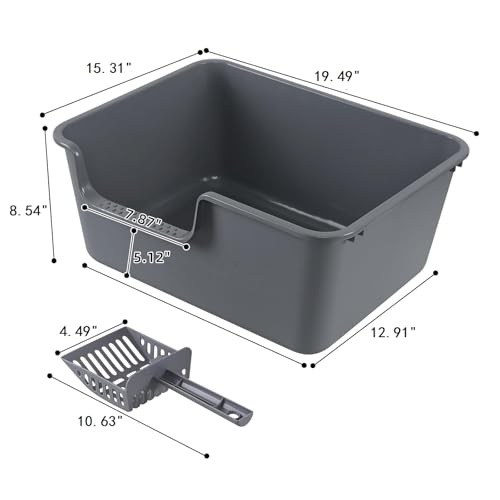 2 areneros para gato abiertos con lados altos 19.49 x 15.31 x 8.54 pulgadas miniatura 2