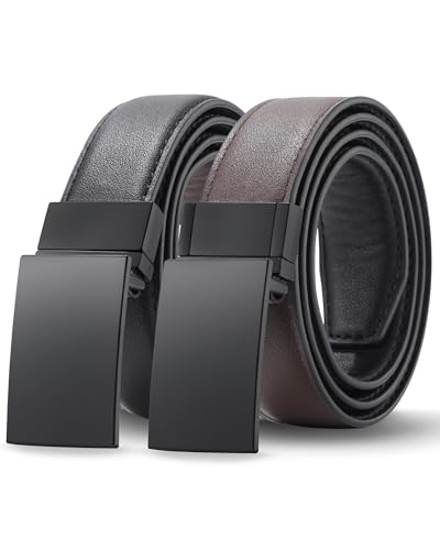 Kajeer Reversible Kids Belts for Boys,Durable PU Metal Buckle Leather Belt Toddler Youth Belt for School Uniform Casual (Black,Fit Waist: 25