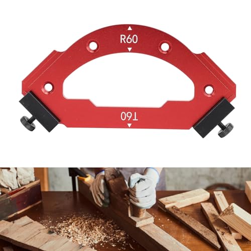 Fräser-Schablone für Abgerundete Ecken, Schnellklemme aus Aluminiumlegierung für Holzbearbeitungs-Radiuslehren-Fräser-Schablone, Entworfen, um eine Genaue Eckenformung