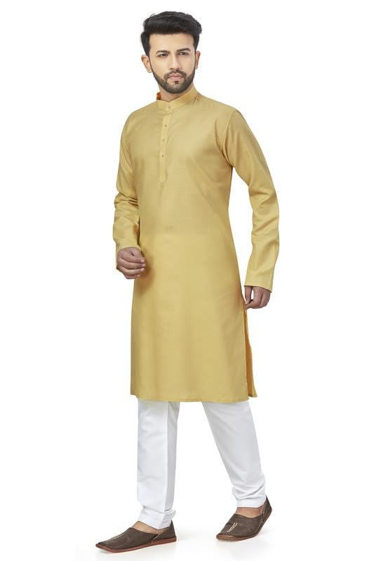 Be Active Men's Traditional Solid Full Sleeves Kurta || Cotton Kurta For Men || Men Kurta For Wedding || Kurta For Men (N-Rfsk0001 34 Kr Xxl)