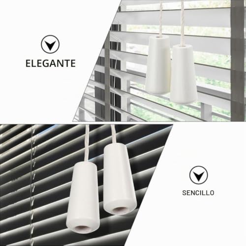 Miniatura 4 de Tovinanna 8 Piezas Tiradores De Cordón De Madera Para Persianas Enrollables Accesorios De Cordón Para Cortinas De Ventana Estilo Natural Fácil Instalación Para Hogar