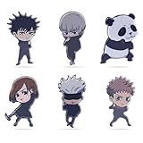 6PCS Jujutsu Kaisen Brooch Jujutsu Kaisen Anime Cartoon Enamel Lapel Pin for Girls Collectible Pins(