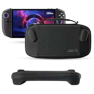 JSAUX Slim Travel Case for Lenovo Legion Go / Go S / Go 2, Compact Hard Shell Carrying Pouch for Console, Holds 8 MicroSD Cards and 5 Card Readers, Includes Carry Strap, Black