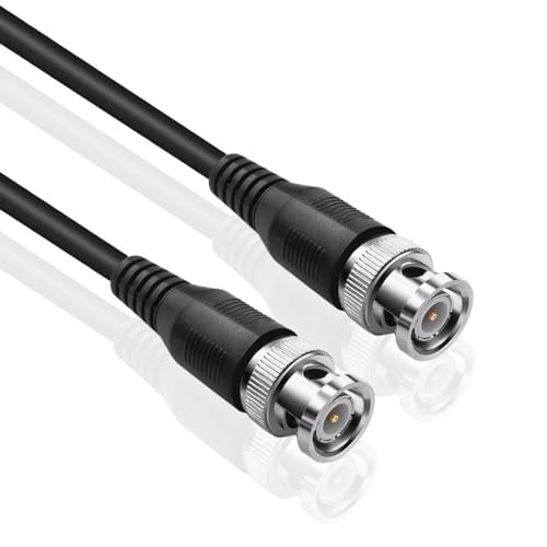 TNP Products RG6 Coaxial Cable 100FT, BNC Male to Male, Heavy Shielding, 75 Ohm, Supports HD SDI, CCTV, Audio Systems, Video Broadcasting, Cables, 100FT