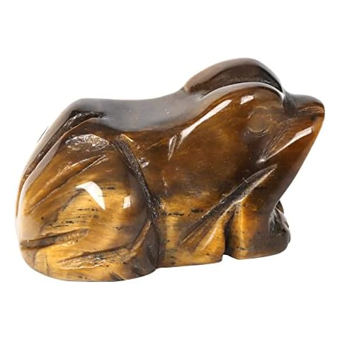 Lovionus89 Figura de cristal de ojo de tigre, rana pequeña Cover