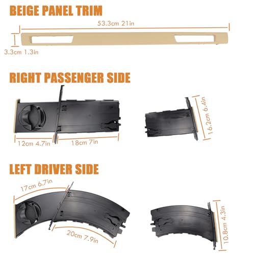Juego de 3 Portavasos retráctiles Beige para BMW Serie 3 2006-2013 miniatura 4