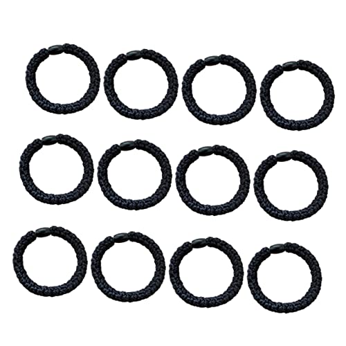 CALLARON 20 Piezas Espesar La Cuerda Cabello Bandas De De Caballo De Pelo Elástico Gomas Para El Pelo Con De Caballo Titulares De De Caballo Coleteros Poliéster Negro