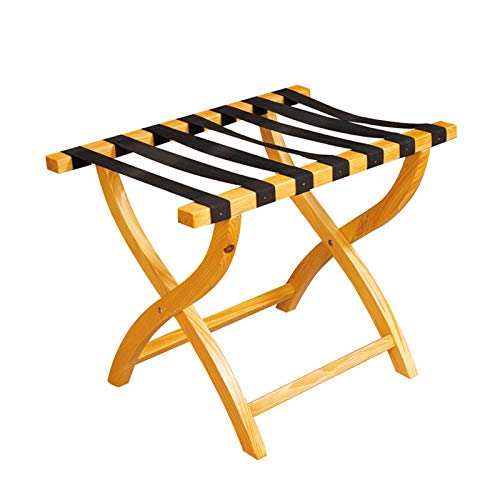 Porte-bagages XJJUN Porte-bagages, Porte-bagages Pliant En Bois Massif, Porte-bagages Et Vêtements, Porte-bagages D'hôtel, Salon Et Chambre À Coucher (Color : Wood, Size : 60x44.5x67cm) Cover