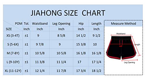 JIAHONG Short de corrida infantil para meninas 100% algodão com cordão de 3 a 12 anos, Azul, 11-12 Y