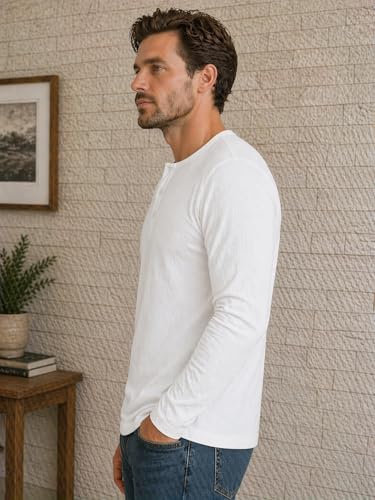 Image of FN3 Men's Premium Waffle Knit Henley Tshirt for Men