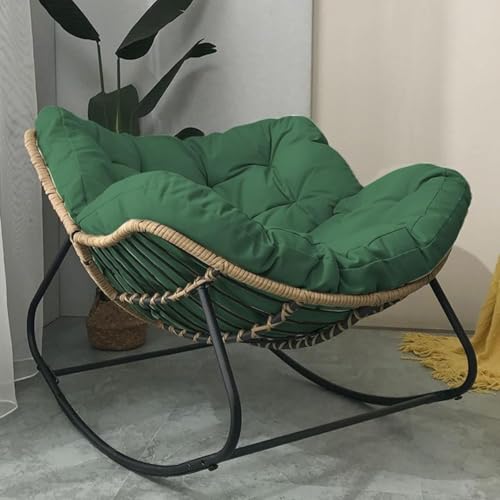 Chaise en rotin pour extérieur haut de gamme avec cadre en métal moderne noir