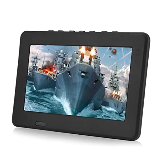 Bärbar TV, 7 tum bärbar HD-TV, digital multimediaspelare 1080P HD analog TV med sugkoppshållare och 12 V billaddare för vardagsrum/bil/utomhus