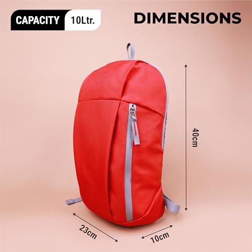 Image of Nivia Pulse Junior 2.0 Backpack For Men & Women, Water-Resistant Sports Backpack, Lightweight, Durable 600D Polyester, Double-Zip Main Compartment & Secure Front Pocket, Capacity-10 Litres