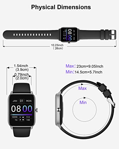 Small Face Fitness Tracker Smart Watch W/ 24/7 Heart Rate Blood Pressure Spo2 Monitor, Sleep Tracker, Ip68 Waterproof Activity Tracker W/ Calories Step Counter Watches For Women Men Android Iphone #TOP6