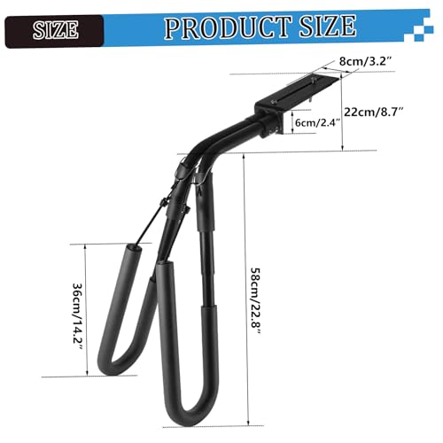 Support surf pour scooter résistant à la rouille en alu réglable