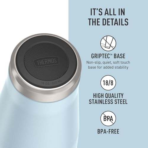 Image of THERMOS ICON SERIES, Stainless Steel Tumbler with Slide Lock, 18 Ounce, Glacier