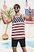 VOGSTART Men's American Flag Tank Top Patriotic Outdoor Tee Comfy Novelty Fashion Chic Shirt Navy XXL
