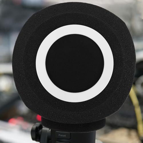 Cubierta de viento para micrófono en grabaciones al aire libre y podcasts 7