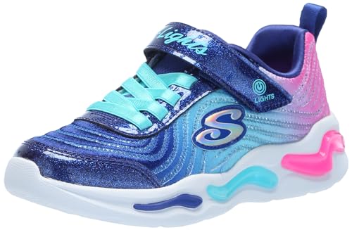 Skechers Girl's, S-Lights: Wavy Beams - Ombre Express Sneaker - Little Kid