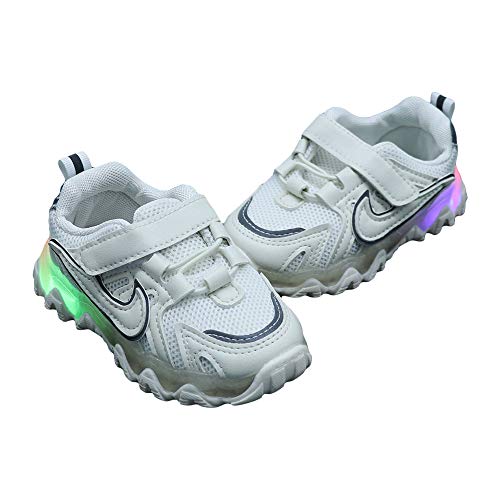 Hopscotch Baby Boys and Baby Girls PU Led Shoe in White Color Amazon