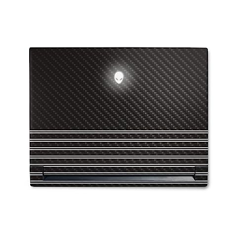 Image of MightySkins Carbon Fiber Skin Compatible with Alienware M18 R1 (2023) Full Wrap Kit - Pinstripe | Protective, Durable Textured Carbon Fiber Finish | Easy to Apply & Change Styles | Made in The USA