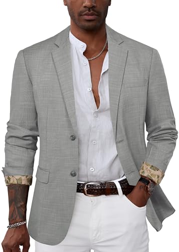 Veste de Costume Homme Slim Fit Blazer d'Affaires Décontracté Veston Chic