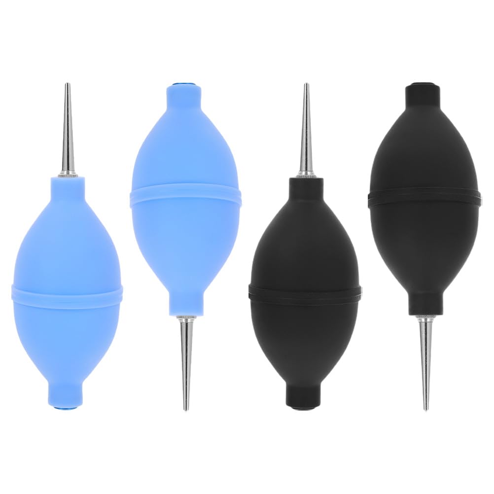 Soffiatore per Pulizia Fotocamera 4 Pezzi in Silicone | Beccuccio di Fissaggio, Ritorno Rapido, senza Elettricità, Lega, per Lente e Tastiera