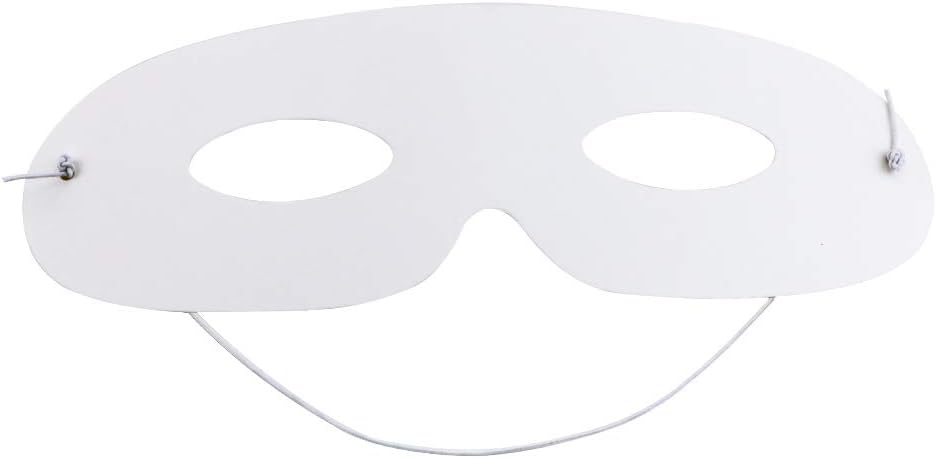 40 Pack White Paper Eye Masks, DIY Blank Plain Masquerade Mask for Costume Party - Image 2
